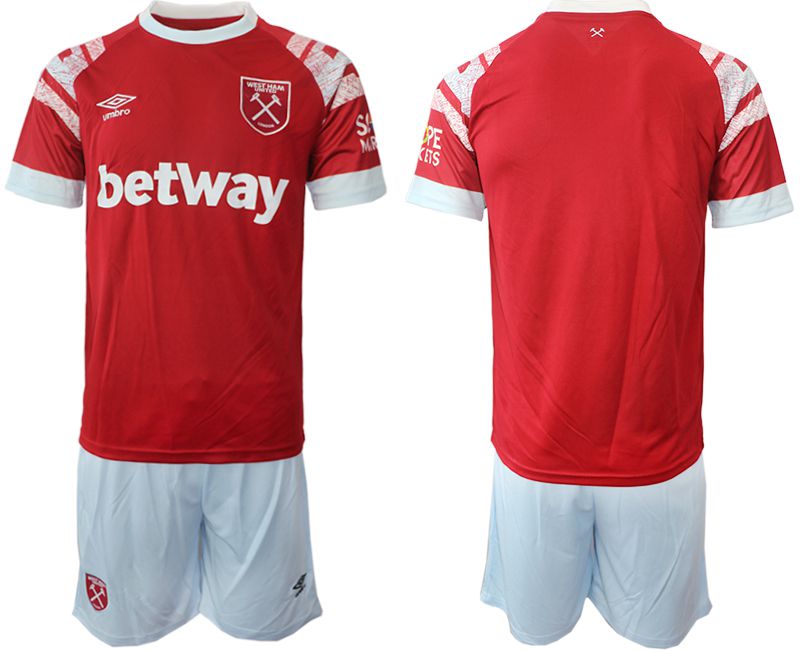 Men 2022-2023 Club West Ham United home red blank Soccer Jersey->other club jersey->Soccer Club Jersey